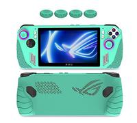 QINOUK Étui pour ASUS ROG Ally, [Anti-Rayures] Étui en TPU Souple Case avec 4 Poignées de Pouce, pour ASUS ROG Ally Accessoires-Vert