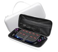 QINOUK Etui pour ASUS ROG Ally X, [Antichoc] Dur Etui Protecteur Voyage Case, Portable Stockage Etui pour ASUS ROG Ally X-Blanc