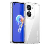 QINOUK Étui pour ASUS Zenfone 10, [Anti-Rayures] HD Transparent Case Étui Protecteur en PC + TPU Souple Étui pour ASUS Zenfone 10-Transparent