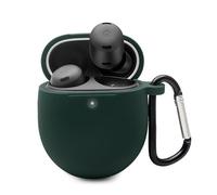 QINOUK Étui pour Google Pixel Buds Pro 2, Étui en Silicone Souple, avec Clip en Forme de D, Étui de Protection pour Google Pixel Buds Pro 2-Vert
