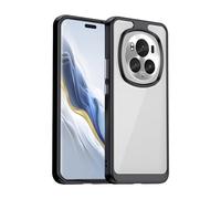 QINOUK Étui pour Honor Magic 6 Pro, [Anti-Rayures] HD Transparent Case Étui Protecteur en PC + TPU Souple Étui pour Honor Magic 6 Pro-Noir