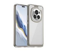 QINOUK Étui pour Honor Magic 6 Pro, [Anti-Rayures] HD Transparent Case Étui Protecteur en PC + TPU Souple Étui pour Honor Magic 6 Pro-Gris