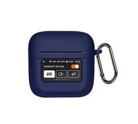 QINOUK Étui pour JBL Tour Pro 2, Étui en Silicone Souple, avec Clip en Forme de D, Étui de Protection pour JBL Tour Pro 2-Bleu