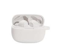 QINOUK Étui pour JBL Wave 200TWS, Étui en Silicone Souple, avec Clip en Forme de D, Étui de Protection pour JBL Wave 200TWS-Blanc