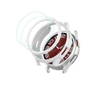 QINOUK Étui pour Samsung Galaxy Watch 6 Classic 47mm, [Anti-Chute] Étui de Protection TPU Souple Case, [2-Pack] Film Protecteur, pour Samsung Galaxy Watch 6 Classic-Blanc