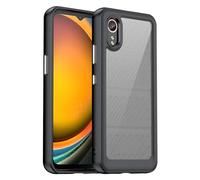 QINOUK Étui pour Samsung Galaxy Xcover 7, [Anti-Rayures] HD Transparent Case Étui Protecteur en PC + TPU Souple Étui pour Samsung Galaxy Xcover 7-Noir