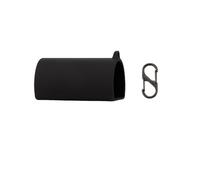 QINOUK Étui pour Sony Pulse Explore, Étui en Silicone Souple Case avec Mousqueton, Étui de Protection pour Playstation Pulse Explore-Noir