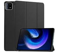 QINOUK Etui pour Xiaomi Pad 6 11.0, [Stand Feature] Couverture Intelligente Ultra Fine, PU et PC Étui Protecteur Anti-Rayures, for Xiaomi Pad 6 11.0-Black