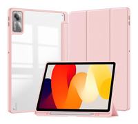 QINOUK Etui pour Xiaomi Redmi Pad 2, [Stand Feature] Étui Intelligent en TPU Souple, Anti-Rayures Acrylique Clair Protecteur Case Etui for Xiaomi Redmi Pad 2-Or Rose
