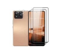 QINOUK pour Asus Zenfone 11 Ultra [2+2 Pack] Film Protecteur,[2 Pack] Protecteur D'écran, [2 Pack] HD Clair Verre Trempé Film pour Lens, [Anti-rayures] pour Asus Zenfone 11 Ultra