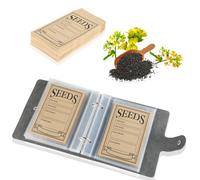 QinOustore Lot de 50 sacs Seed Storage Organizers,envelopes de graines refermables,envelopes de graines refermables,pour rangement de semences de jardin,classeur de collection et organisation