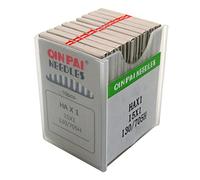 QINPAI Aiguilles à coudre 100 pièces 15 x 1# HAX1 à tige plate Compatible avec/Remplacement pour Janome Marque Brother Marque Singer Marque Viking Marque(Taille de l'aiguille : 11/75)