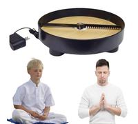 QINPI Bac à Sable électrique de méditation 11,8 Pouces, Plateau à Sable Rotatif Automatique, Vitesse 3 Tours/Minute, avec Sable Blanc*1, Paysage de Sable décoratif, pour Adultes, Jardin Zen, Bureau