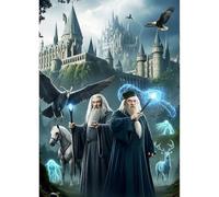 QINRUBB DIY Ancient Castle Diamond Art Kit for Beginners Adults, Full Drill Movie Poster Diamond Painting Kits, 5D Magician Painting by Numbers DIY Craft Kits for Home Wall Decor 12x16 inch