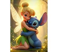 QINRUBB DIY Butterfly Fairy Diamond Art Kit for Beginners Adults, Full Drill Stitch Diamond Painting Kits, 5D Cartoon Painting by Numbers DIY Craft Kits for Home Wall Decor 12x16 inch