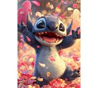 QINRUBB DIY Dancing Stitch Diamond Art Kit for Beginners Adults, Full Drill Petal Rain Diamond Painting Kits, 5D Fantasy Painting by Numbers DIY Craft Kits for Home Wall Decor 30x40 cm