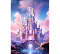 QINRUBB DIY Dream Castle Diamond Art Kit for Beginners Adults, Full Drill Dreamland Diamond Painting Kits, 5D Fantasy Painting by Numbers DIY Craft Kits for Home Wall Decor 12x16 inch