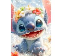 QINRUBB DIY Fantasy Stitch Diamond Art Kit for Beginners Adults, Full Drill Colourful Flowers Diamond Painting Kits, 5D Cartoon Painting by Numbers DIY Craft Kits for Home Wall Decor 12x16 inch