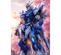 QINRUBB DIY Gundam Diamond Art Kit for Beginners Adults, Full Drill Japanese Anime Diamond Painting Kits, 5D Warrior Painting by Numbers DIY Craft Kits for Home Wall Decor 12x16 inch