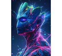 QINRUBB DIY Tree Man Diamond Art Kit for Beginners Adults, Full Drill Lightning Diamond Painting Kits, 5D Fantasy Dreamland Painting by Numbers DIY Craft Kits for Home Wall Decor 12x16 inch