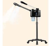 Qinrunkoi Vapeur facial professionnel avec ozone et brume chaude et froide, vapeur cosmétique à roulettes, humidificateur d'air facial pour le nettoyage en profondeur du visage, vapeur numérique pour