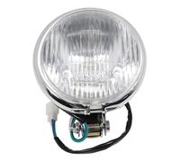 QINSHU Avant Lampe Assembly Ampoule Universelle De Phare De Moto En Métal Rétro, Pour Suzuki 5 Pouce, Faisceau Haut/bas(Chrome)