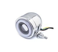 QINSHU Avant Lampe Assembly Phare Avant LED Chromé Pour Suzuki ATV Moto, Phare Antibrouillard En Métal(1Pcs Amber Angel Eye)