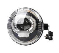 QINSHU Avant Lampe Assembly Pour Suzuki Universel 1 Pièces 7 Pouces Rond Moto Phare LED Avec Support Salut/feux De Croisement Blanc Ambre DRL