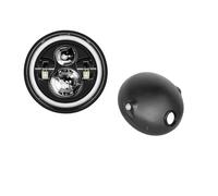 QINSHU Avant Lampe Assembly Pour Suzuki Universel 7.5 "phare Rond 7 Pouces LED Phare De Moto (7.5 light housing B)