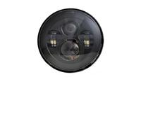 QINSHU Kit Phares Moto Phare LED 7 Pouces Pour Moto Pour Touring Pour Electra Pour Glide Pour Softail Avec Feux Croisement Et Antibrouillard Auxiliaires 4-1/2 Phare Avant(7 Inch Black)