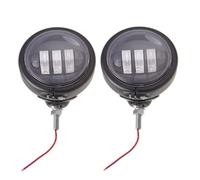 QINSHU Phare Avant Phare Moto pour Touring pour Electra pour Glide 4-1/2 "4.5 Pouces LED Tache Auxiliaire Brouillard Feu Croisement avec Boîtier Support Montage en Anneau