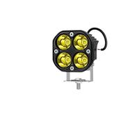 QINSHU Phare De Moto Projecteurs Travail LED 3 Pouces 12 V 24 V Phares Pour Motos Feux Antibrouillard À LED 4x4 Tout-terrain VTT(1piece yellow)
