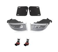 QINSHU Pour Toyota Pour Land Pour Cruiser Prado 120 2002-2009 Bloc Optique Antibrouillard À LED Lentille Claire Grille Enjoliveur Antibrouillard(Led and covers)