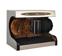 Qinshunxi Cireuse à Chaussures électrique à Induction Automatique, polisseuse à Chaussures Automatique en Acier Inoxydable pour dépoussiérage, kit de Nettoyage de Chaussures en Cuir Portable (A) (E)