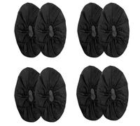 Qinsky Couvre Chaussure,4 Paires Couvre Chaussure Lavable Couvre Chaussures Réutilisables Couvre Chaussures Élastique Couvre Chaussures Anti Poussière pour Ménage Protection de Tapis Maison(Noir)