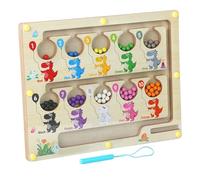 Qinsky Labyrinthe Magnetique,Labyrinthe Magnétique de Numéros Couleur Jeu de Puzzle Magnétique Labyrinthe Magnetique Comptage et Tri Jouet Bois pour Garçons Filles