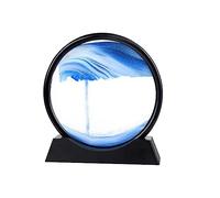 Qinsky Peinture de Sable Qui coule,Image d'art de Sable en Mouvement Sable Dynamique Peinture de Sable Décor de Mouvement Liquide 3D Rond Dynamique Décor Art Paysage de Sable pour Décoration Maison