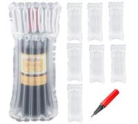 Qinsky Protections pour Bouteilles de Vin,8 Pcs Emballage de Bouteilles de Vin Protection de Bouteille de Sacs Réutilisables Colonne d'air Gonflable pour Un Emballage et Un Transport Sûrs