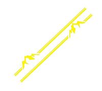 QINTEX 2pcs Camper Van Mountain Stripe Graphics Stickers Autocollants De Voiture Compatible avec Transporter T4 T5 T6 (Color : Glossy Yellow)