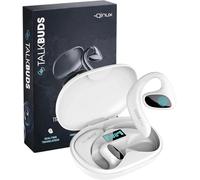 Qinux TalkBuds Écouteurs traducteurs avec Intelligence Artificielle | Traduction en Temps réel en + 140 Langues | Compatible avec Android et iOS | Connexion Bluetooth 5.1 (Blanc)