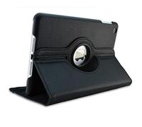 QINYUP Étui avec Housse de Fonction de réveil du Sommeil pour étui iPad Air 2 Modèle A1566 A1567 Housse pour Tablette 360 degrés Rotatif Coque en Cuir PU-Noir