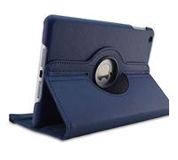 QINYUP Étui avec Housse de Fonction de réveil du Sommeil pour étui iPad Air 2 Modèle A1566 A1567 Housse pour Tablette 360 degrés en Cuir PU Shell-DK Bleu