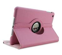 QINYUP Étui avec Housse de Fonction de réveil du Sommeil pour étui iPad Air 2 Modèle A1566 A1567 Housse de Tablette 360 degrés Rotatif en Cuir PU Shell-Rose