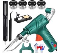 Qinyuyang Ensemble De Pistolets à Souder Multifonctions, Pistolet à Souder à Chauffage Interne Portable Soudeur Laser Fer à Souder Pistolet Etain à Souder Manuel,Green