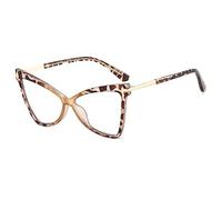 QINZHENZ Lunettes Anti-lumière Bleue Tendance, lecteurs d'ordinateur, Lunettes de Lecture Anti-UV, Miroir à lumière Plate surdimensionné for Femmes (Color : C7, Size : +200)