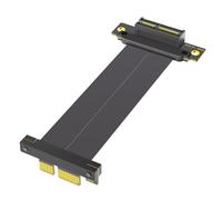 QINZITAO 1 câble d'extension PCIE4.0 de bureau à angle droit à 90 degrés à vitesse rapide PCIExpress 1 x rallonge