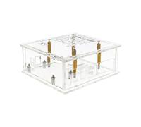 QINZITAO Boîtier en acrylique transparent pour carte de développement, prend en charge PCIe vers carte adaptateur/adaptateur multifonction, installation facile