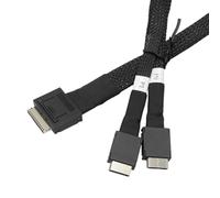 QINZITAO Câble de transfert de données haute vitesse pour serveurs, cordon SFF8611 8i vers SFF8611 4ix2 pour ingénierie informatique