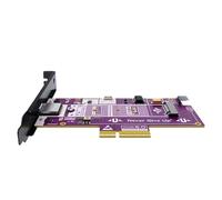 QINZITAO Carte adaptateur PCIe5.0 4X vers NVMe avec télécommande pour gestion de l'alimentation informatique et commentaires en temps réel