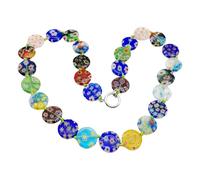 QINZITAO Élégant collier de perles vintage délicat en verre - Chaîne de cou portable pour embellir n'importe quelle tenue